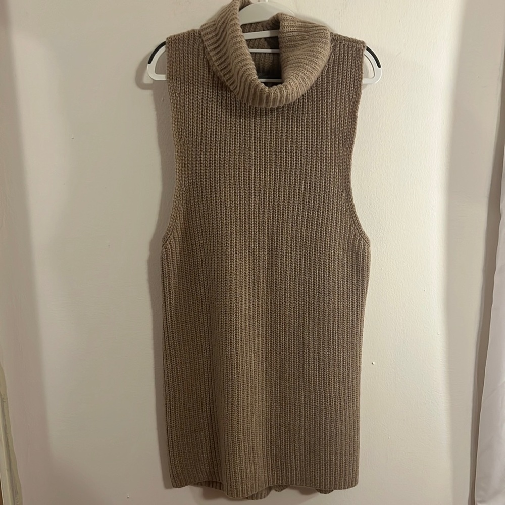Free People need it now sleeveless cowl neck split back sweater